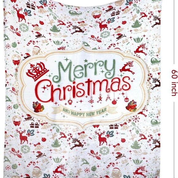 Christmas Throw Blanket Super Soft Machine Washable Cozy, Warm, Lightweight - Picture 4 of 5